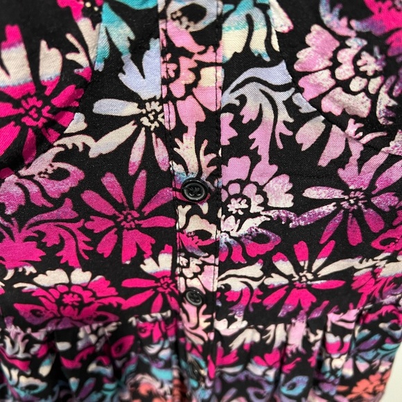 Band of Gypsies Multicolor Vibrant Floral Mini Spaghetti Strap Dress Size L - Picture 2 of 11